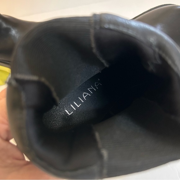 Liliana Chunky Lug Platform Boot Heels Black/Lime Green Sz 7 - Picture 6 of 7